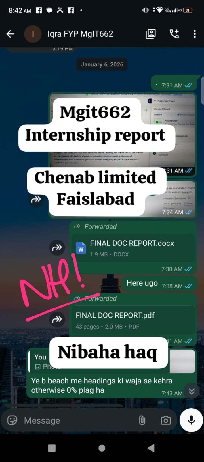 MGIT662 Internship Report — 0% plagiarism, report delivered